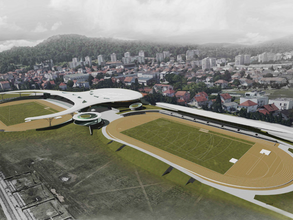 Idejno rešenje za Atletski centar u Ljubljani